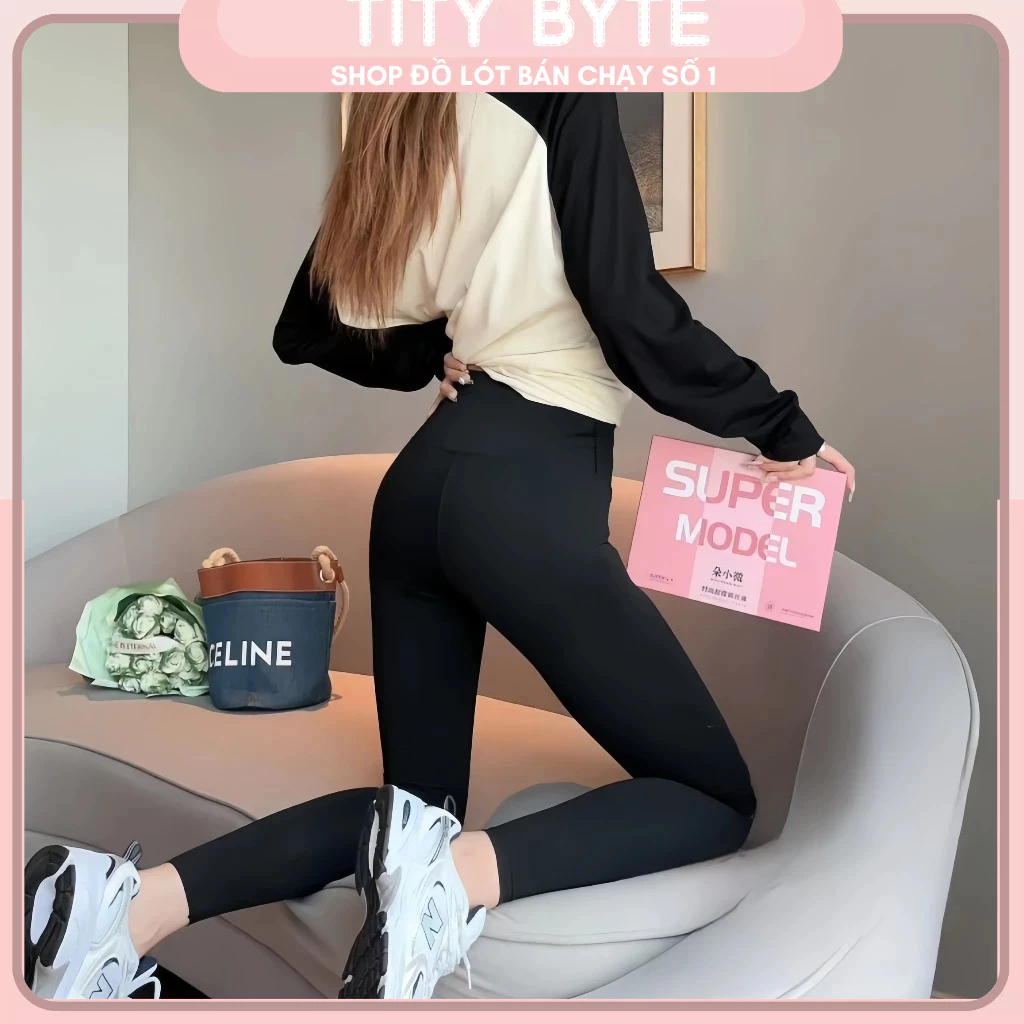 Quần Legging 6.0 Dáng Dài Cạp Cao Gen Bụng Nâng Mông Tôn Dáng Full Box Hộp Hồng Hàng Loại 1