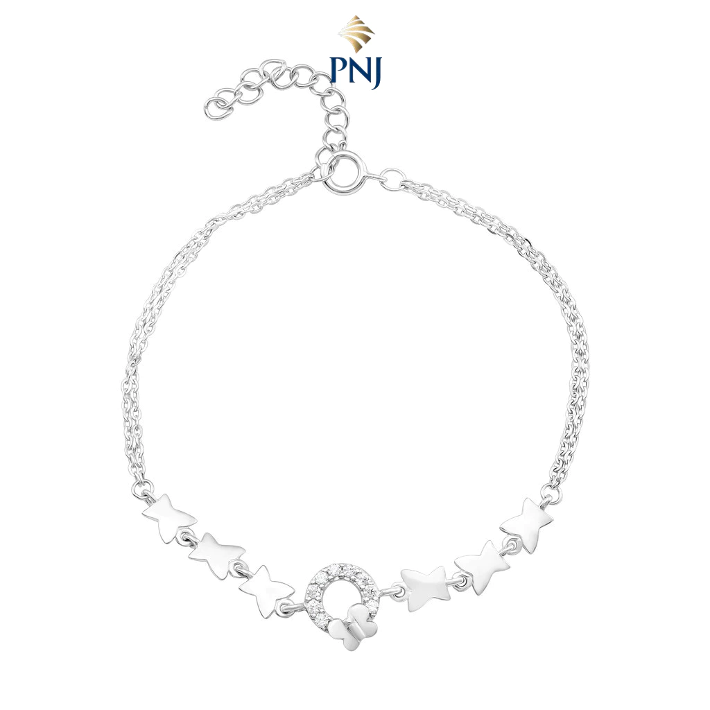 Lắc tay bạc đính đá PNJSilver XM00K000017