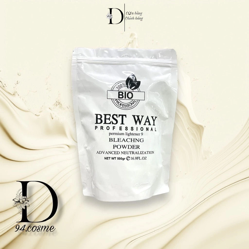Bột tẩy tóc Bleaching Powder Best Way Bio 500gr nâng tông 9