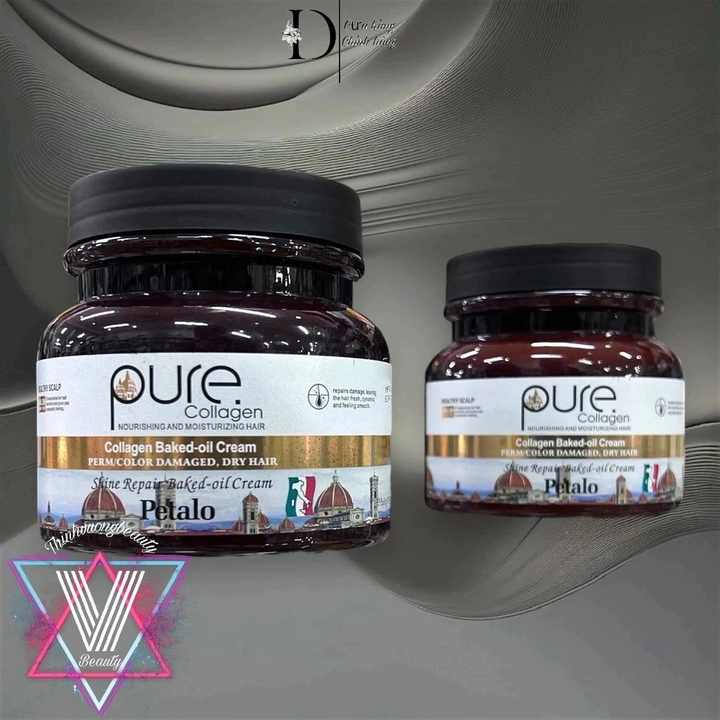 Ủ tóc kem hấp tóc Petalo Pure Collagen Tự Nhiên Ý
