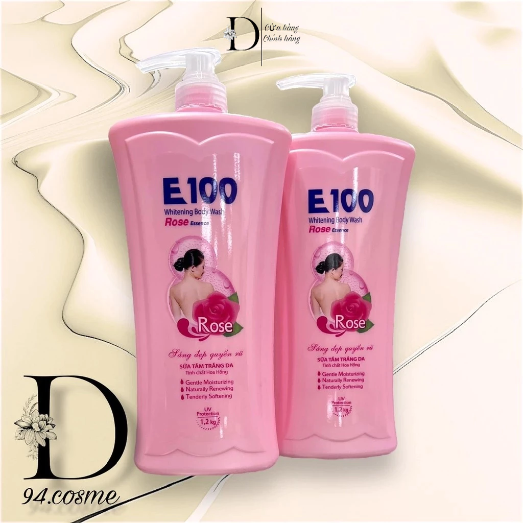 sữa tắm dưỡng ẩm trắng da E100 1,2L/ 1200ml Chính Hãng