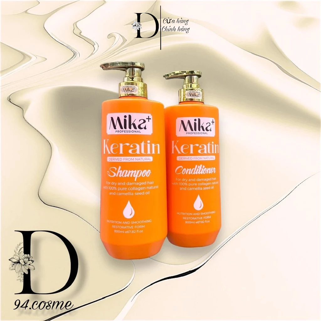 Dầu gội Collagen Mika+ Plus giảm gàu 800ml