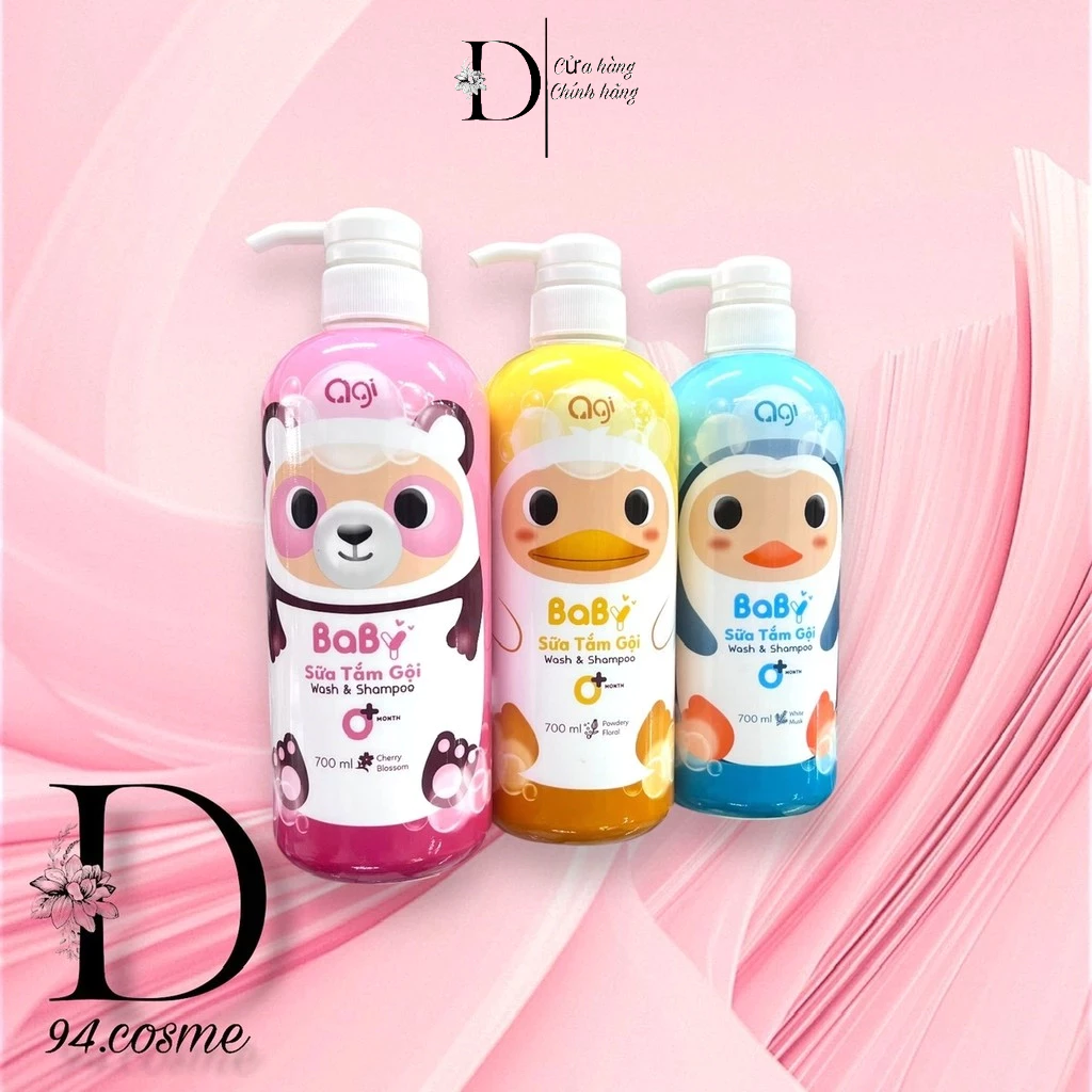 Sữa tắm gội cho bé AGI 700ml
