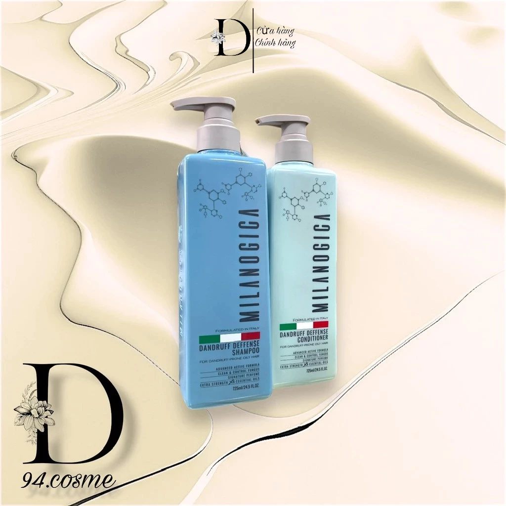 Dầu Gội hương nước hoa Milanogica 725ml Phục hồi hư tổn, Gỉảm gàu sạch ngứa da đầu