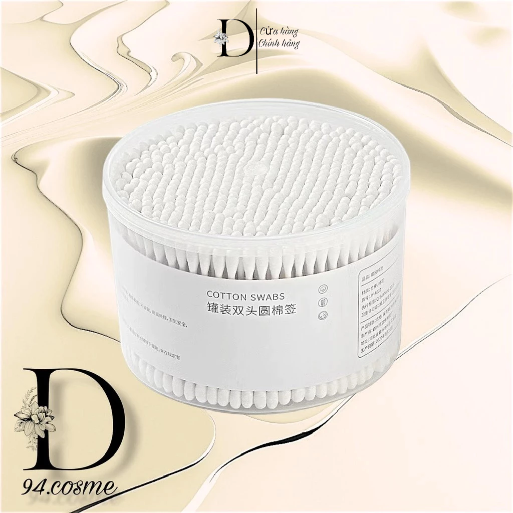 HỘP 500 TĂM BÔNG NGOÁY TAI 2 ĐẦU Cottton Swabs