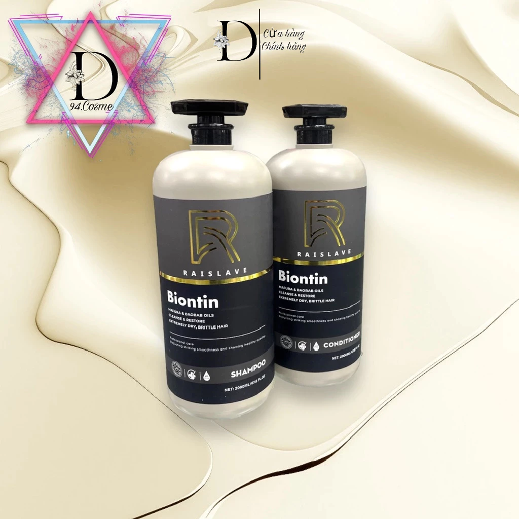 Gội xả Biotin Raislave 2000ml