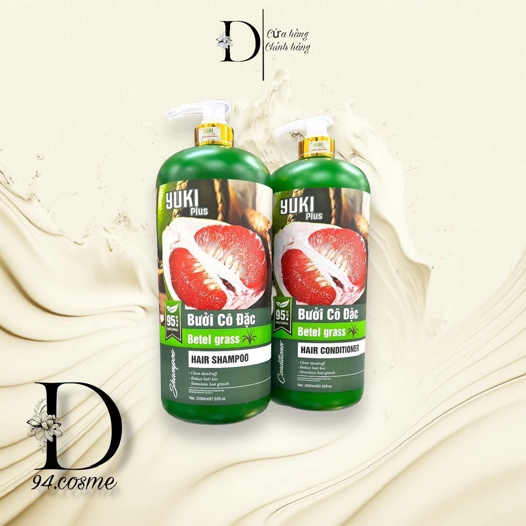 Dầu Gội Xả Yuki Plus Bưởi Cô Đặc Betel Grass 2000ml