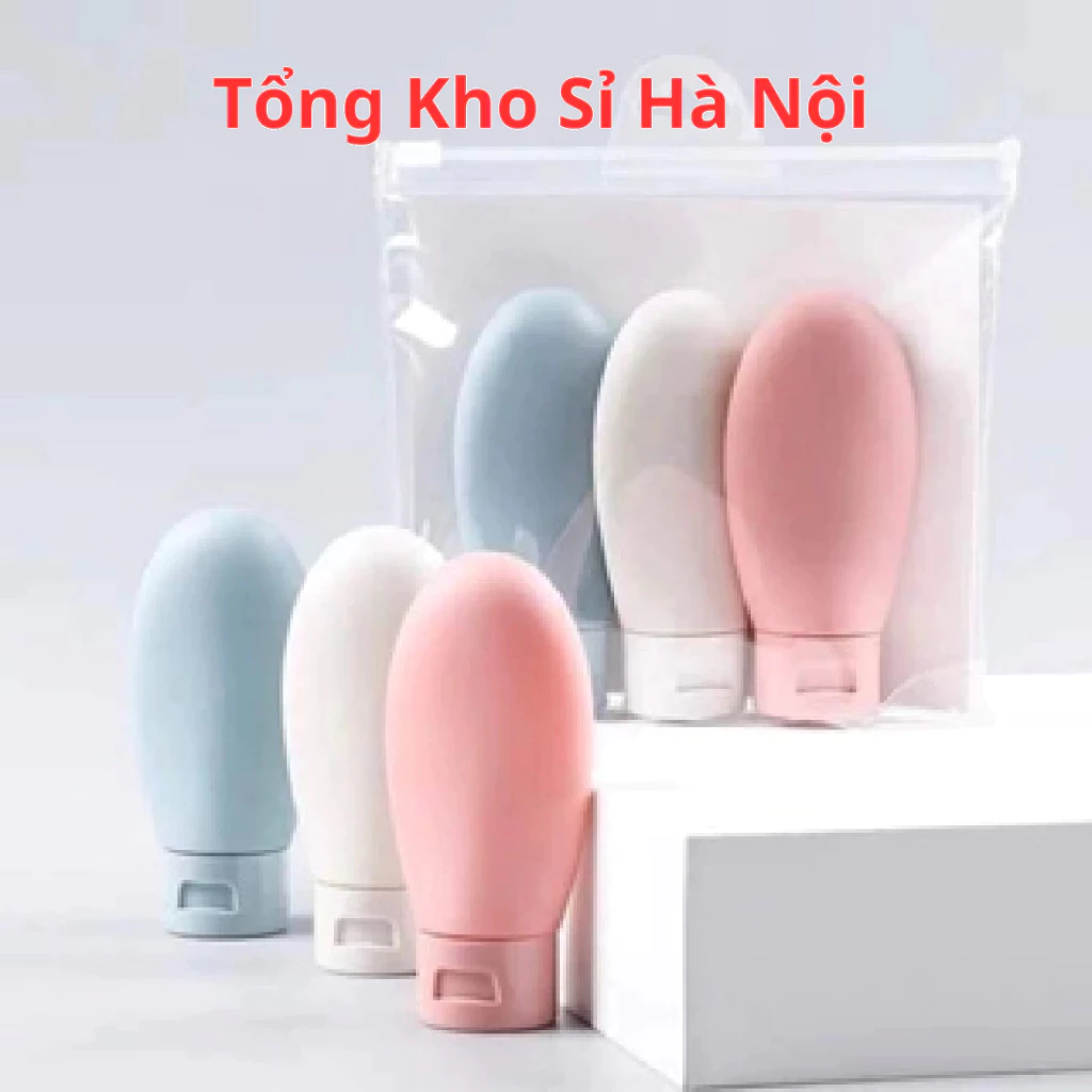SET 3 Lọ Chiết Mỹ Phẩm Du Lịch Đựng Dầu Gội Sữa Tắm Lotion Toner 60ml - Túi Chiết Du Lịch Dã Ngoại
