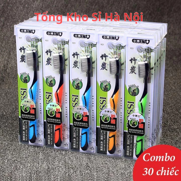 Combo Bàn Chải Đánh Răng Mềm Than Tre Bossi, Loại Cao Cấp, Giá Siêu Rẻ