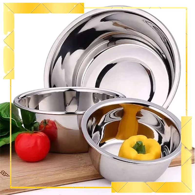 Combo 5 Chậu/ tô/thau sâu inox 20-22-24-26-28(304) siêu dày đa năng