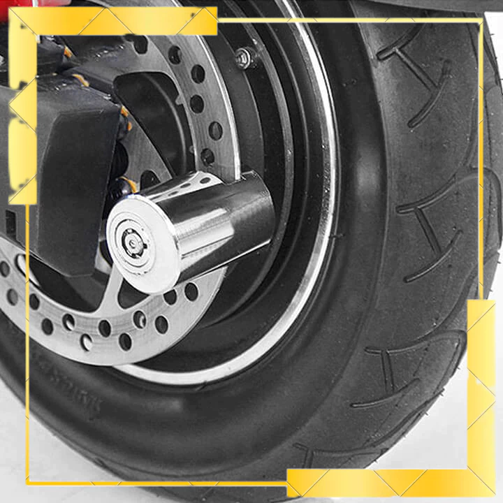 Khóa phanh đĩa xe máy chống trộm, khoá phanh đĩa chất liệu thép nguyên khối cho moto, xe máy, xe đạp