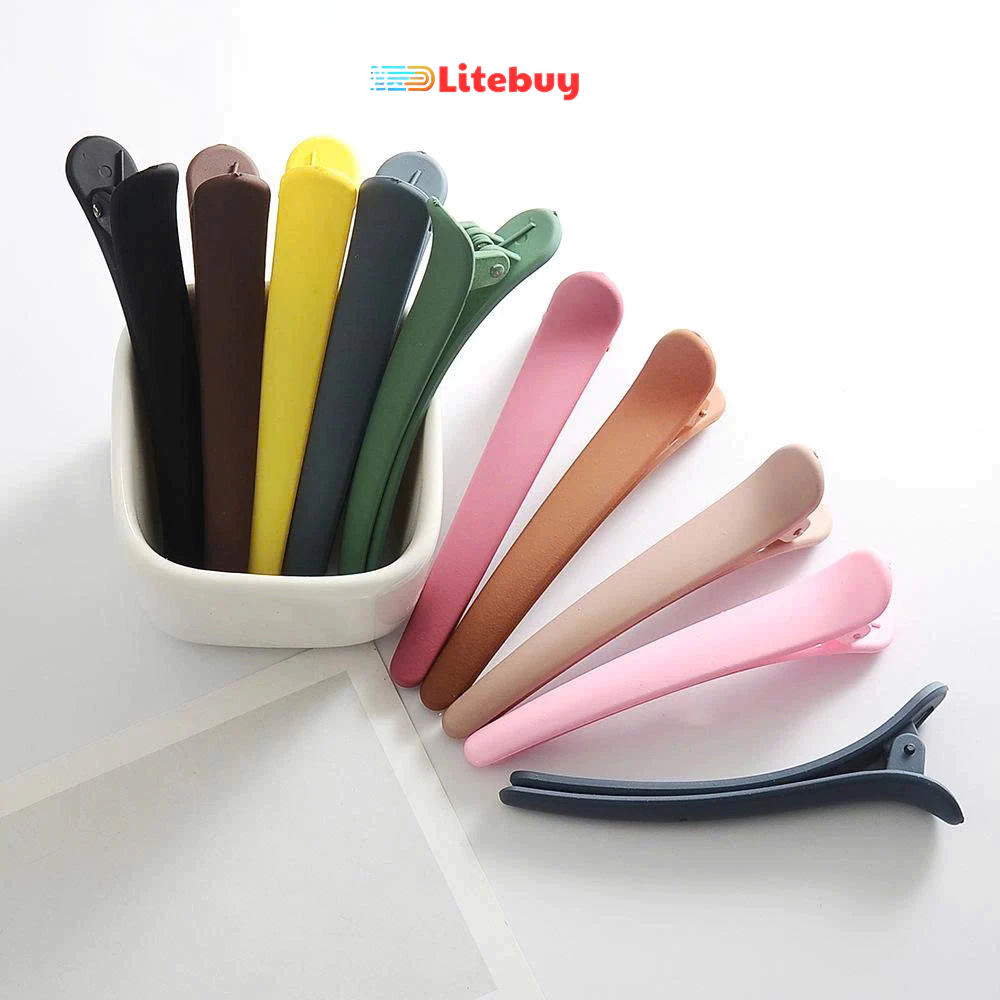 PVN69144  Kẹp tóc mái mỏ vịt màu pastel đơn giản phong cách hàn quốc