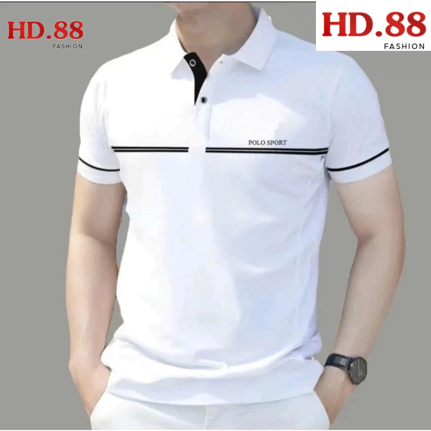 Áo Polo Nam Cotton poly Cao Cấp Mát Mẻ, Mềm, Mịn,Phong Cách Sang Trọng