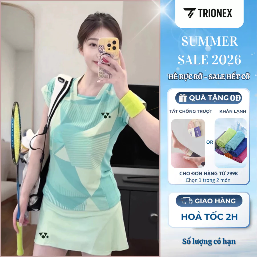 [Hàng loại đẹp] Áo cầu lông, pickeball, bóng chuyền nam nữ, váy chơi thể thao co giãn MẪU HOT 2026