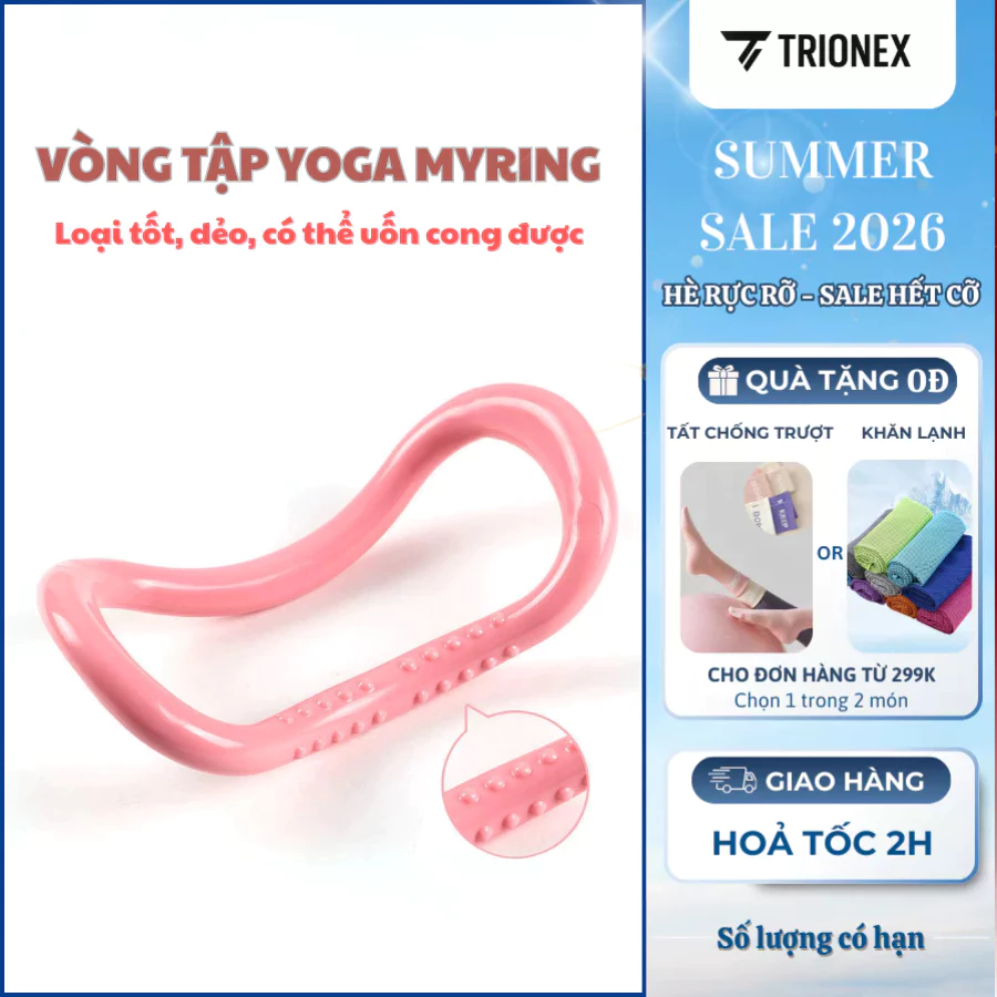 [K162] Vòng Tập Yoga Myring - Dụng Cụ Tập Săn Chắc Giảm Mỡ Vai Tay Mở Vai Massage Pilates