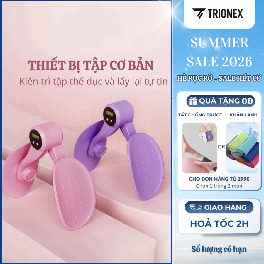 [K144] Dụng Cụ Tập Kegel Cơ Đùi Trionex, Dụng Cụ Tập Cơ Sàn Chậu Cải Thiện Khung Xương Chậu Có Máy Đếm
