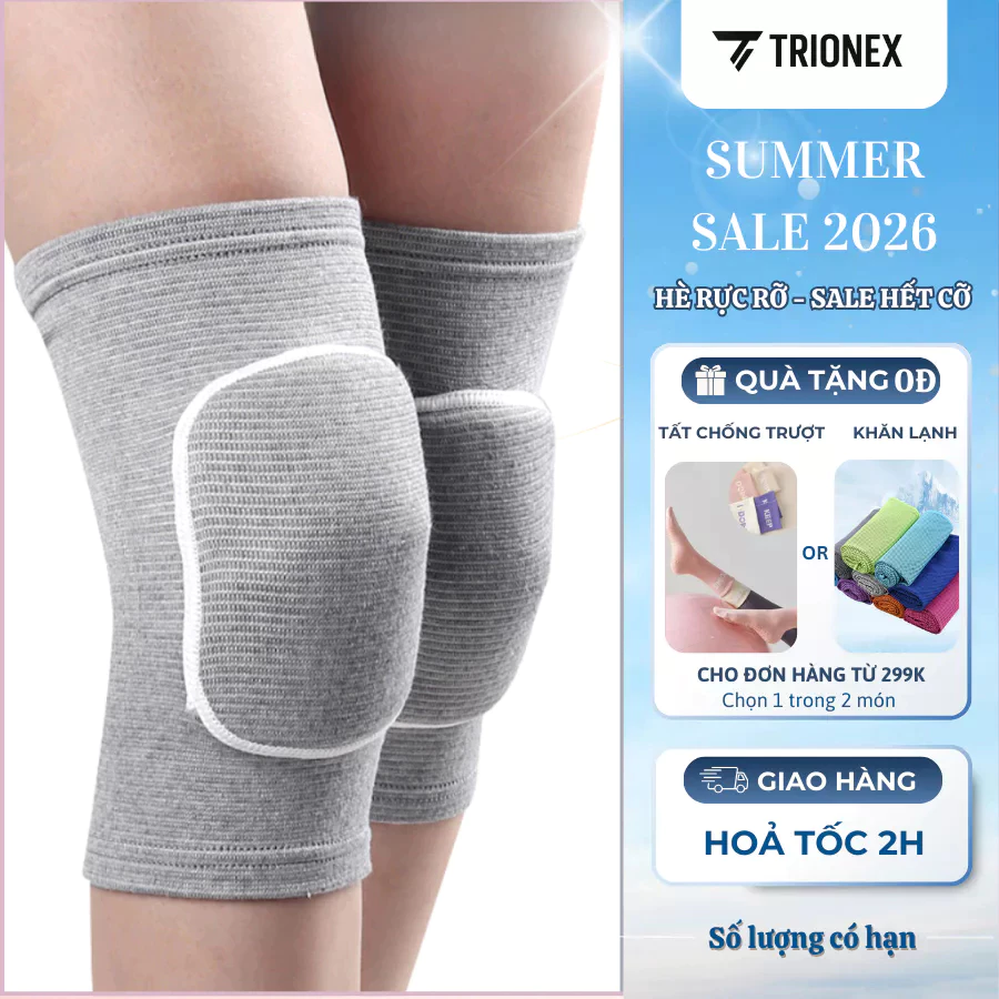 [K136] Băng gối thể thao, bảo vệ đầu gối tập yoga, gym, bóng đá, bóng chuyền, chạy bộ - Đai cuốn dày chống thâm đầu gối