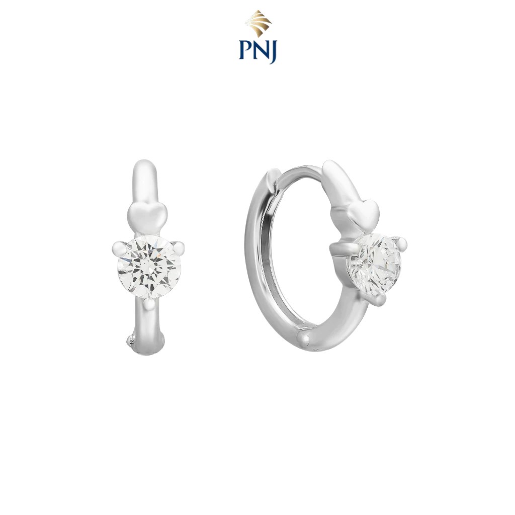 Bông tai trẻ em Bạc đính đá CZ PNJSilver XM00K000115
