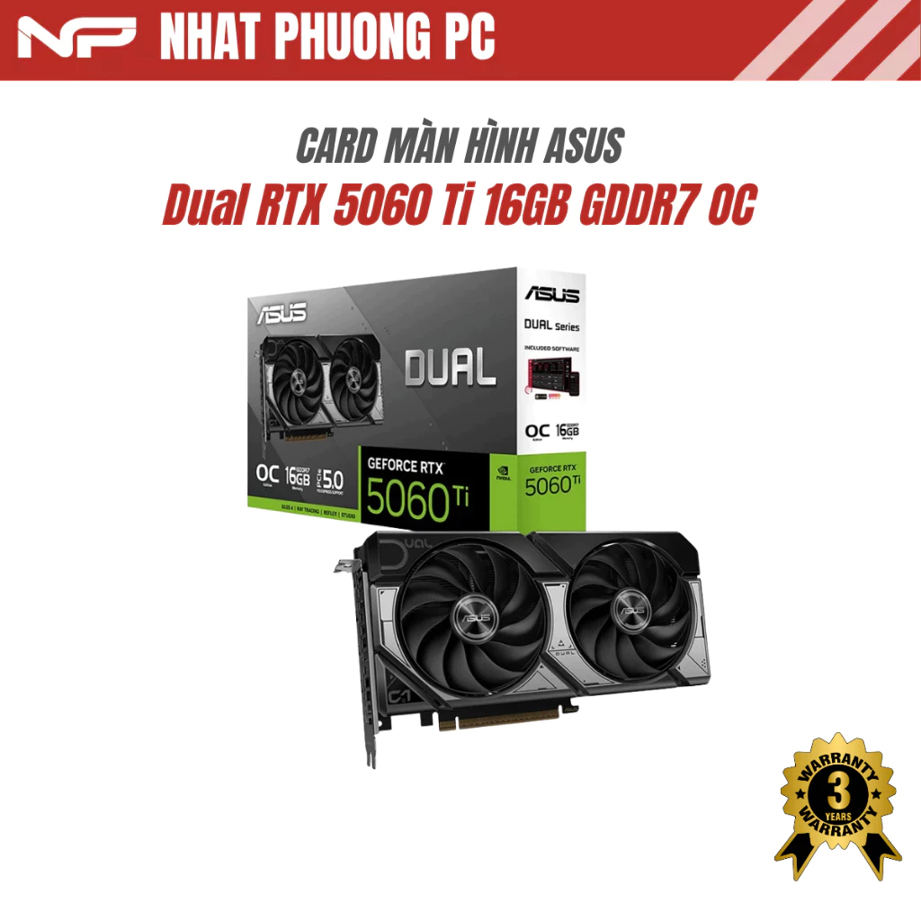 Ảnh sản phẩm: GeForce RTX 5060 Ti 16GB