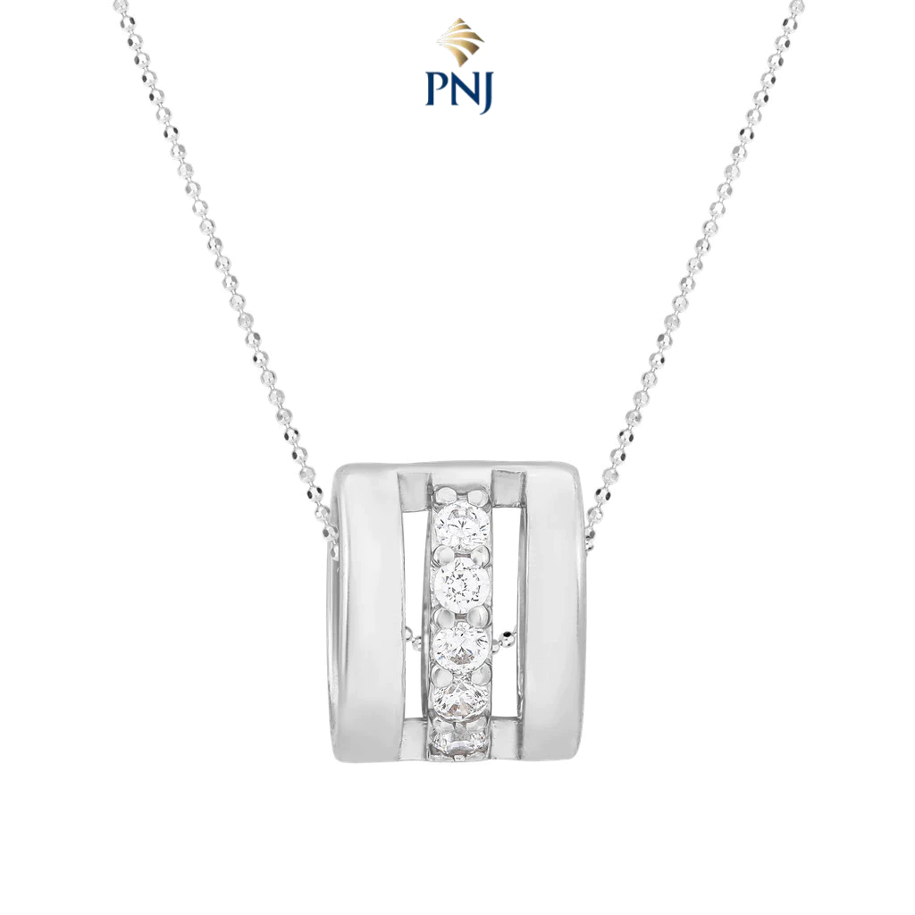 Mặt dây chuyền bạc đính đá PNJSilver XM00K000066