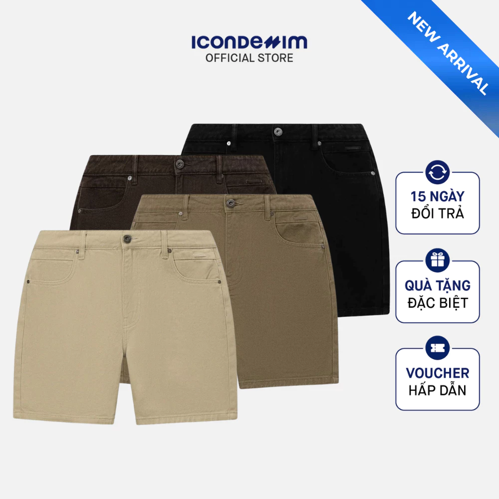 Quần Short Kaki Nam ICONDENIM Settle Form Regular QSID0294