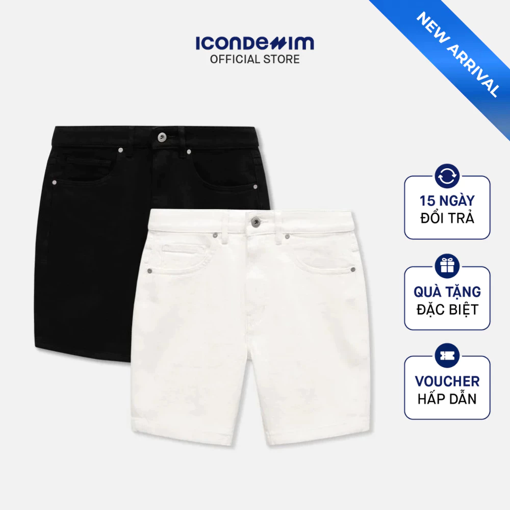 Quần Short Jeans Nam ICONDENIM Rigid Form Slim QSID0293