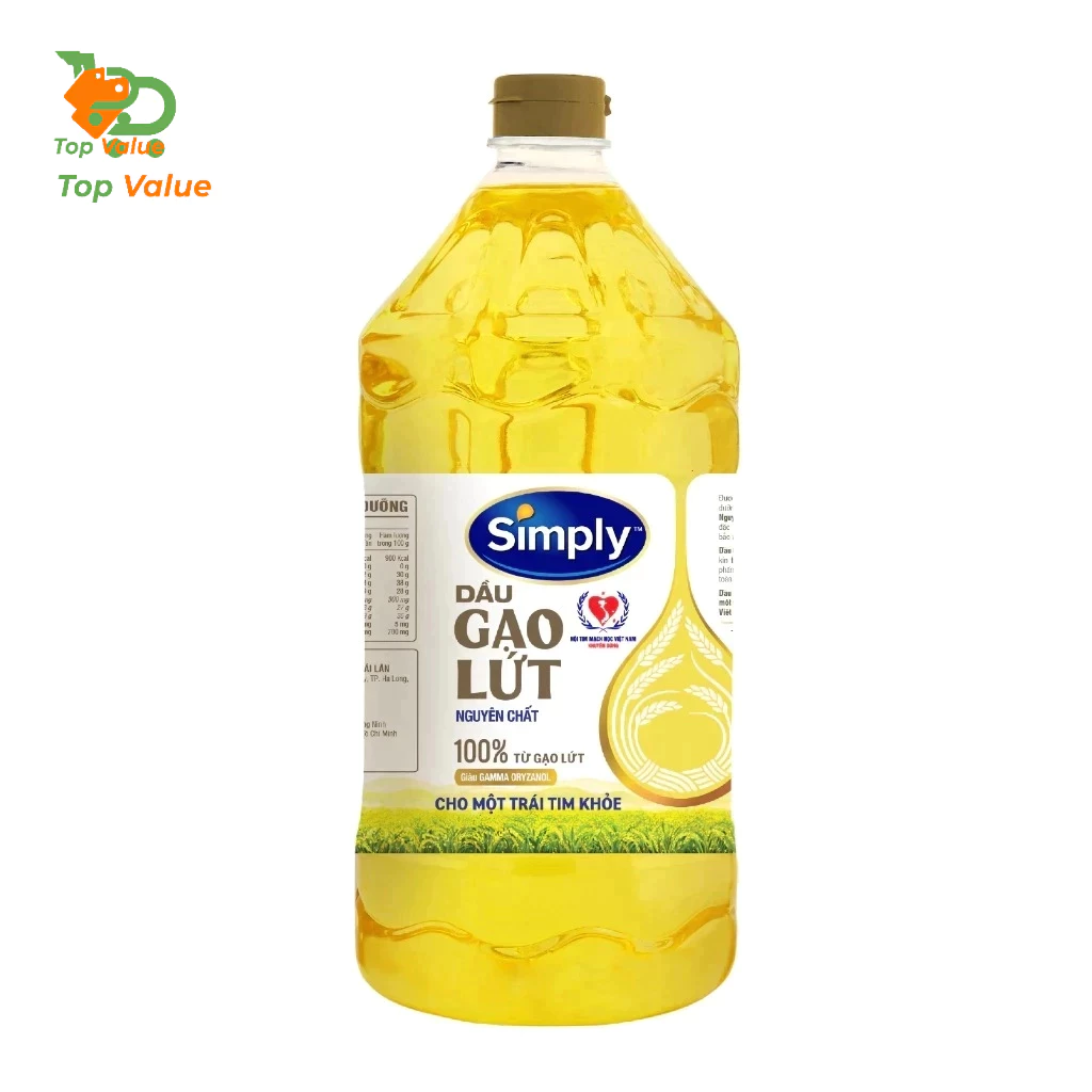 [Top Value] Dầu Ăn FDI-OR-003 Gạo Lứt Nguyên Chất Simply - Chai 2L