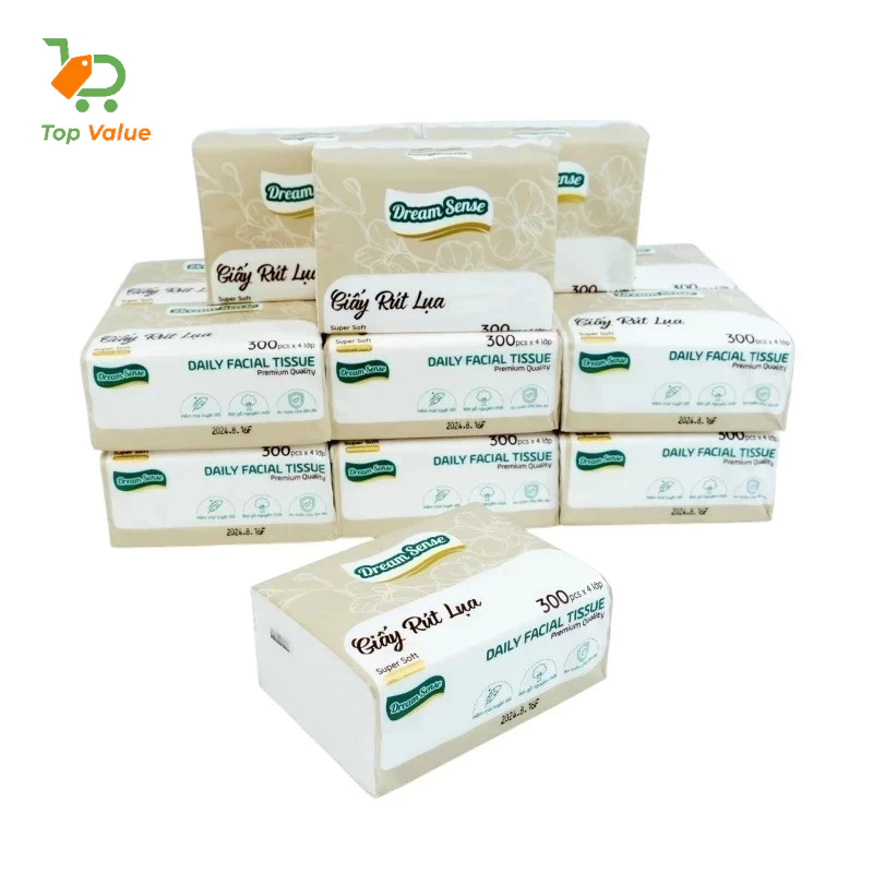 [Top Value] Thùng 16 gói giấy rút DreamSense FDI 101 cao cấp 300 tờ 4 lớp