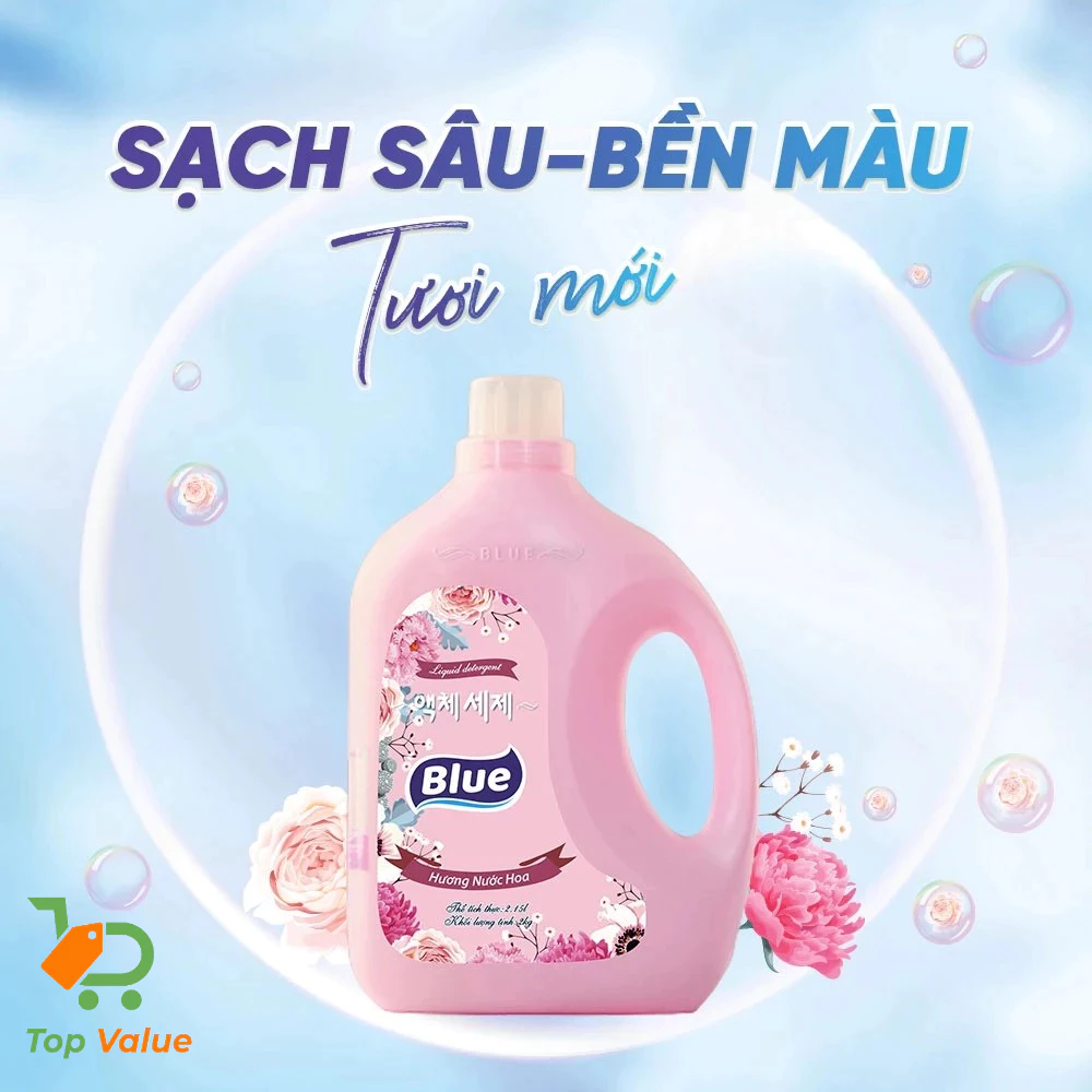 [Top Value] Can nước giặt BLUE CH2 2L hương nước hoa