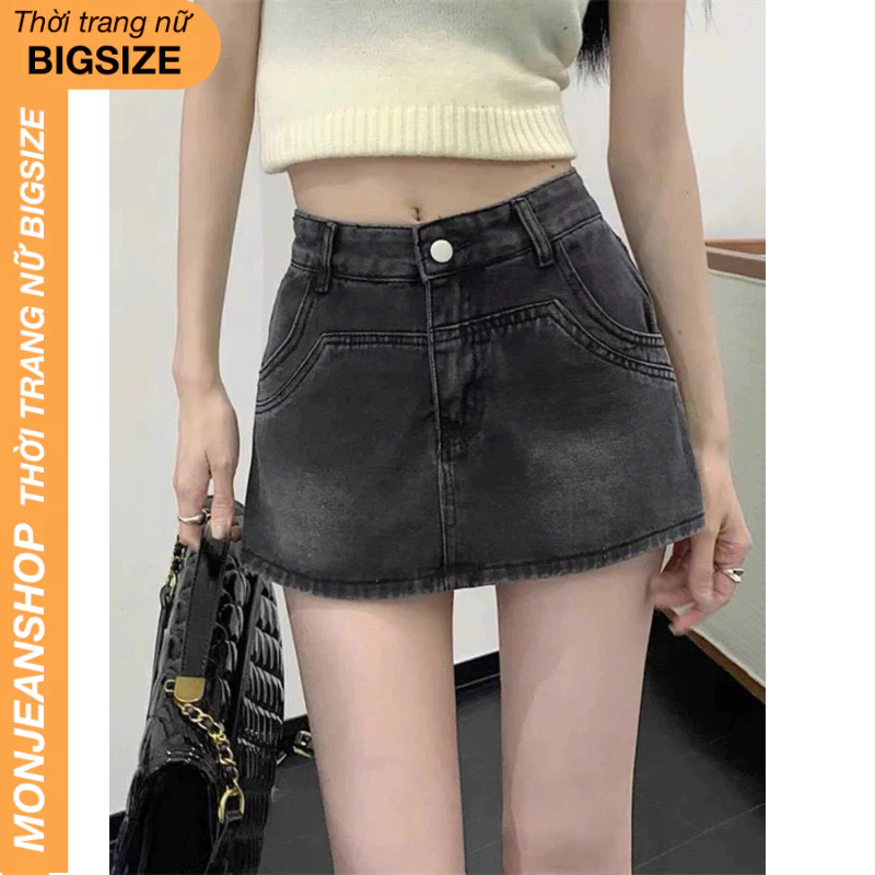 Quần Váy Jean Nữ Lưng Cao Bigsize (40-90kg) Ms02025