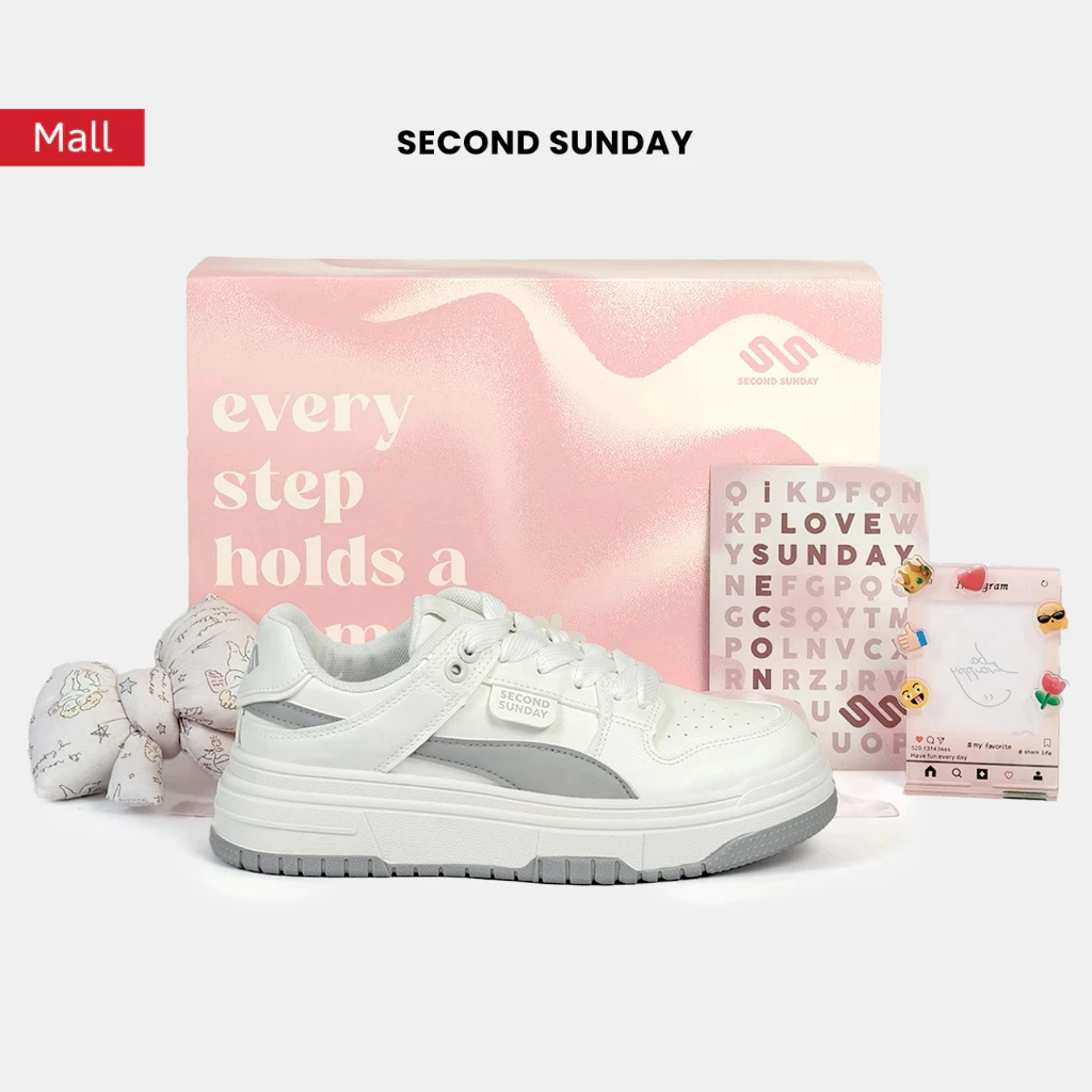 Giày Thể Thao Sneaker Nam Nữ Second Sunday Cloudline Đế Tăng Chiều Cao 4cm SK19