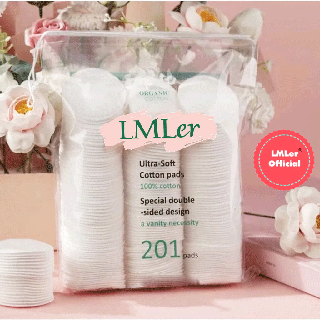 [Chính Hãng 201m] Bông tẩy trang LMer 201 miếng cotton tự nhiên mềm mịn P0642