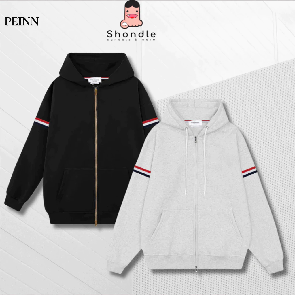 [PEINN] Áo Khoác Hoodie Zip Dây Đỏ Nón 2 lớp Chất Nỉ Chân Cua Dày Dặn Full Tag Mạc - Mẫu 02