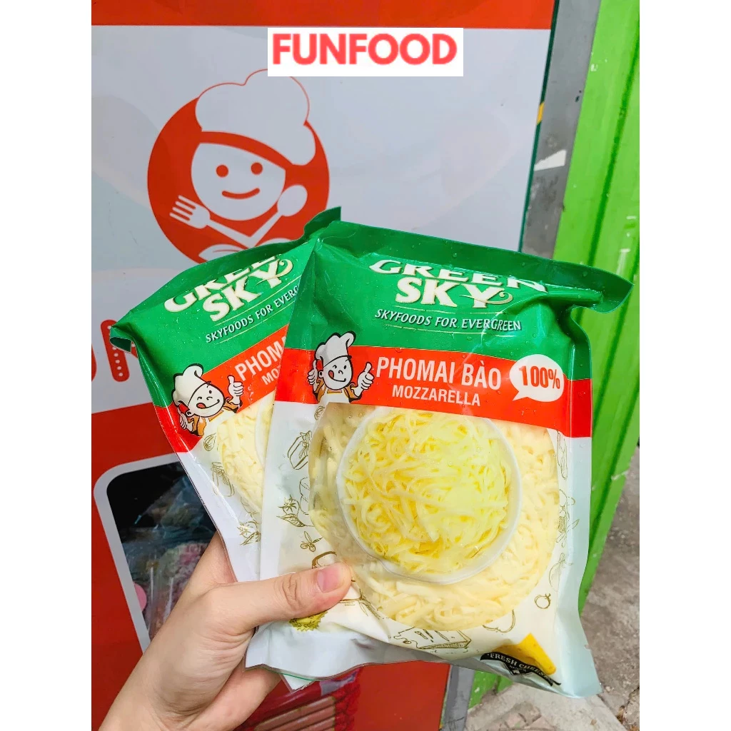 Phô mai bào Greensky 500g (chỉ giao hỏa tốc HN), làm pizza, nấu tokbokki, rắc nướng siêu ngon