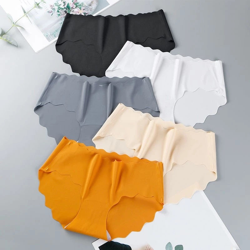 Quần lót nữ đúc su thun lạnh lượn sóng không đường may đáy dán chắc chắn không bung AMYBRA  LA09