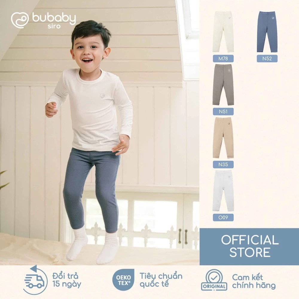 Quần legging dài BU Baby, quần legging trẻ em, quần legging bé trai bé gái mềm mại ấm áp | BSR410005