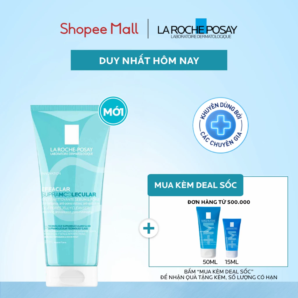 [VB Var] Gel rửa mặt giảm dầu Effaclar La Roche-Posay 200ml