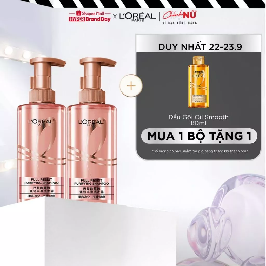 VB_ Bộ đôi dầu gội ngăn ngừa, giảm gãy rụng và giúp tóc chắc khỏe hơn L’oreal Paris Elseve 440ml